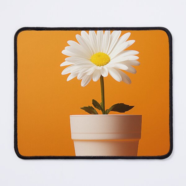 Artikelvorschau, Minimalistisches orangefarbenes Gänseblümchen in einem Topf entworfen und verkauft von BloomPattern.