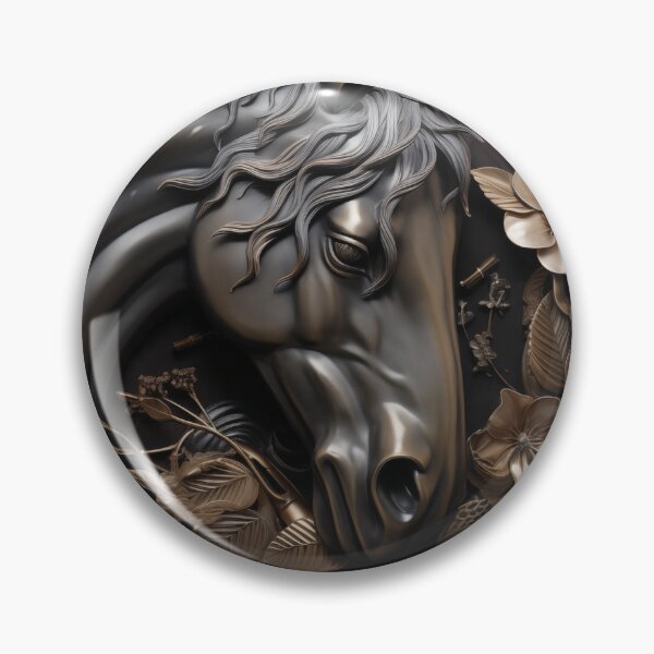 Item preview, Horse Head & Flowers Metal Mural designed and sold by narenz03.