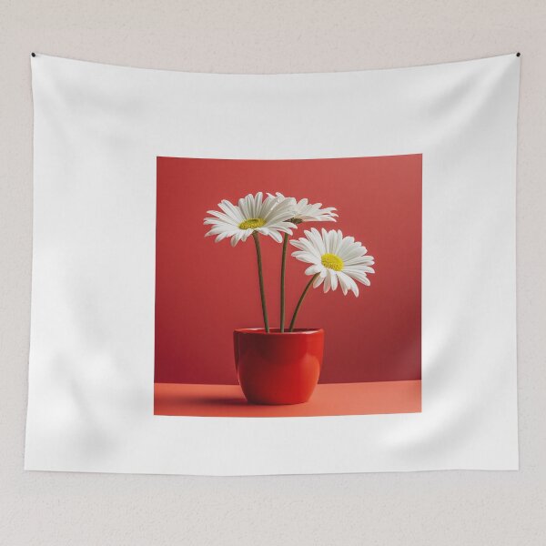 Item preview, Minimalist Red Daisy in a Pot designed and sold by BloomPattern.