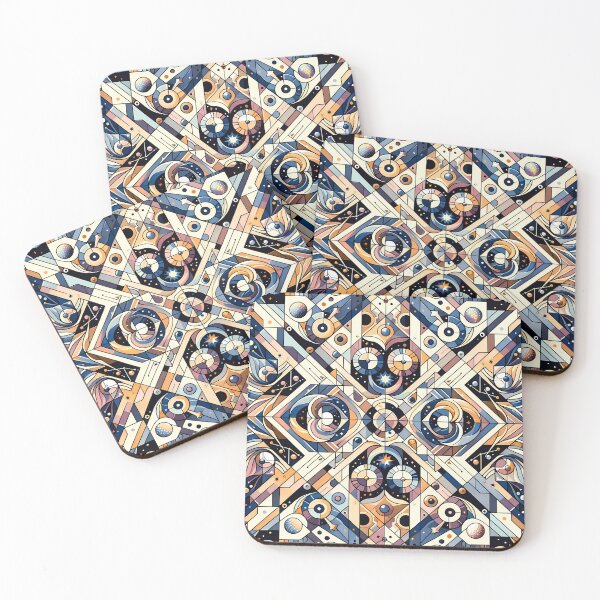Item preview, Abstract Cubism Space Pattern designed and sold by NeatSplash.