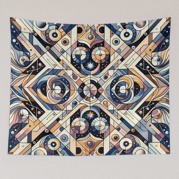 Item preview, Abstract Cubism Space Pattern designed and sold by NeatSplash.