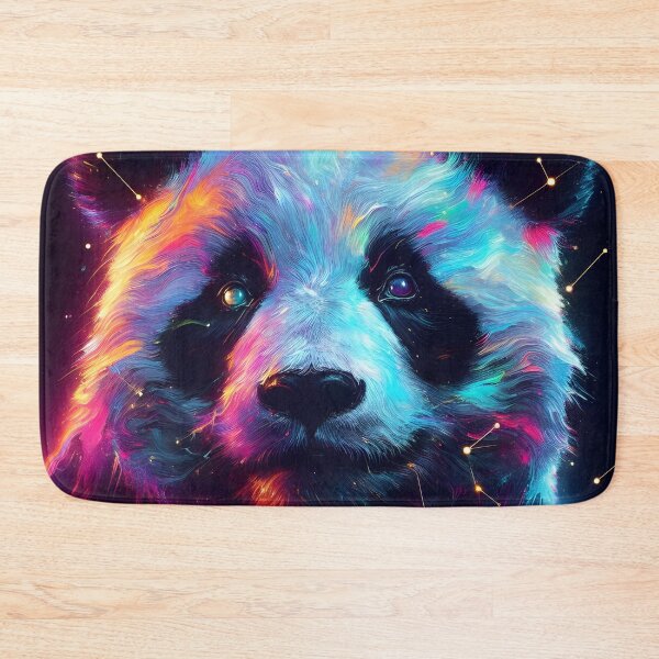 Item preview, Celestial Panda: Neon Dreams in Cosmic Cosmos designed and sold by javaoverride.