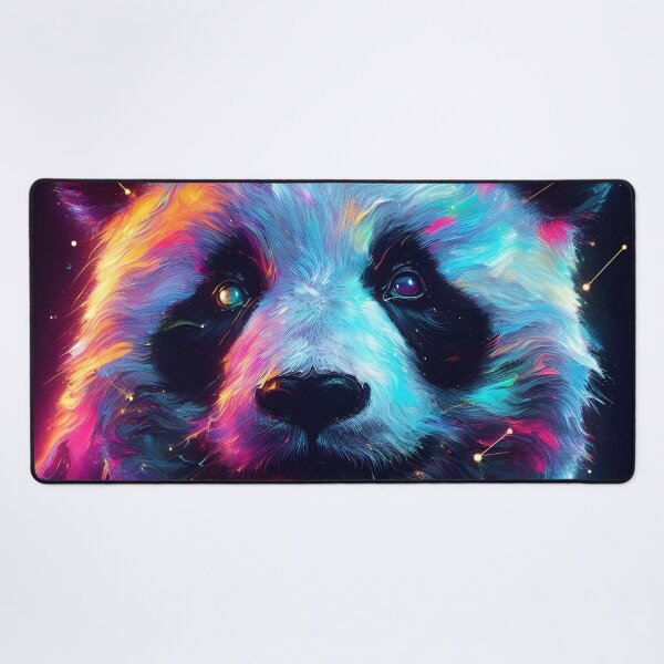 Item preview, Celestial Panda: Neon Dreams in Cosmic Cosmos designed and sold by javaoverride.