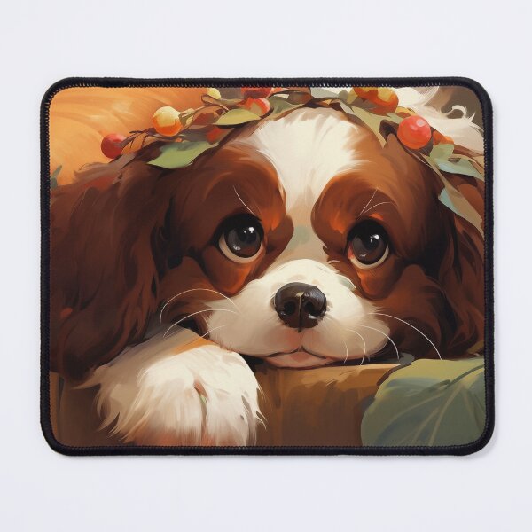 Item preview, Cavalier King Charles Spaniel Halloween art designed and sold by PetsArt.
