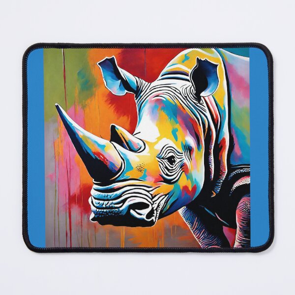 Item preview, Safari Animal Collection Colorful Rhino Painting designed and sold by Kmcantley.