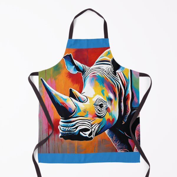 Item preview, Safari Animal Collection Colorful Rhino Painting designed and sold by Kmcantley.