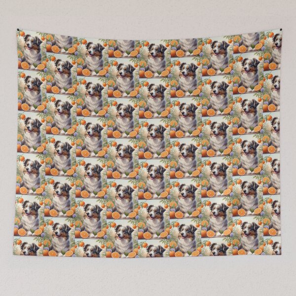 Item preview, Kawaii Australian Shepherd Eating Clementines  designed and sold by btcethnft.