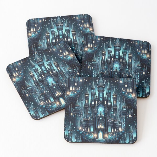 Item preview, Magical Blue Castle Pattern designed and sold by NeatSplash.