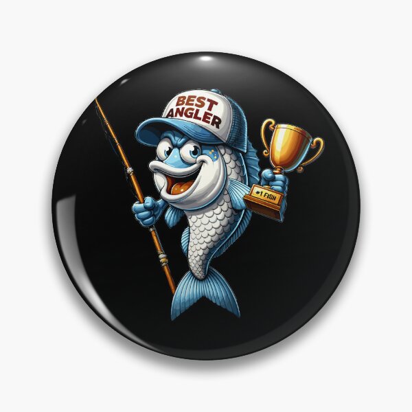 Item preview, Best Angler Cartoon Fish Comical Marine Illustration designed and sold by ElLocoMus.