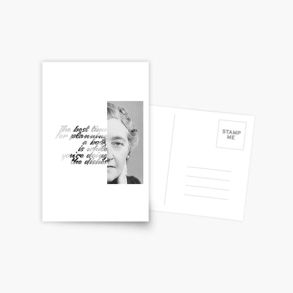 Carte postale « Agatha Christie écrit citation &amp; amp; quot