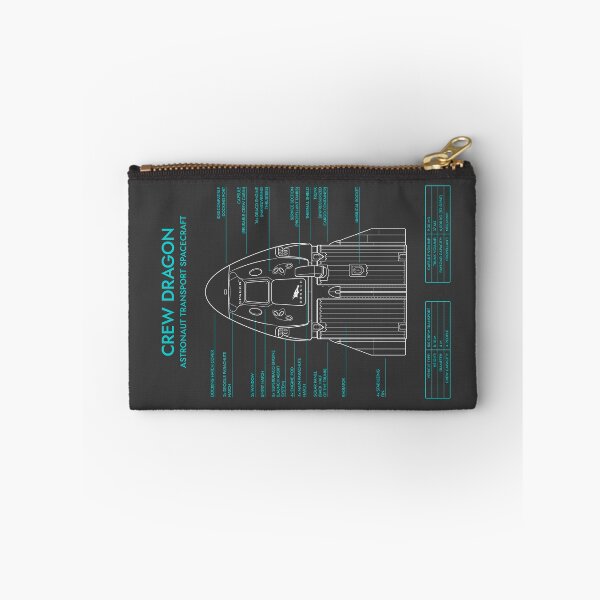 Item preview, Crew Dragon Spacecraft (Grey and Turquoise Blueprint) designed and sold by BGALAXY.