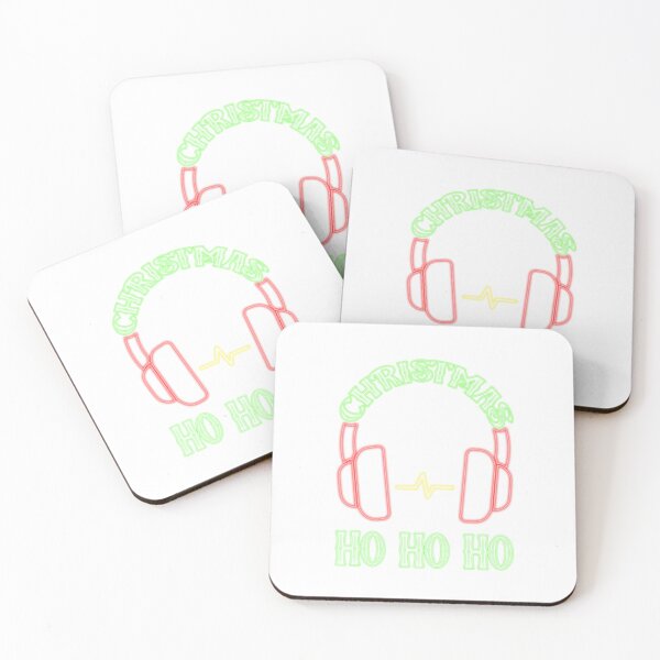 Item preview, Christmas Neon Headphones Ho Ho Ho Beats and Music Bands Music Enthusiast Futuristic designed and sold by bkeer abobkr.