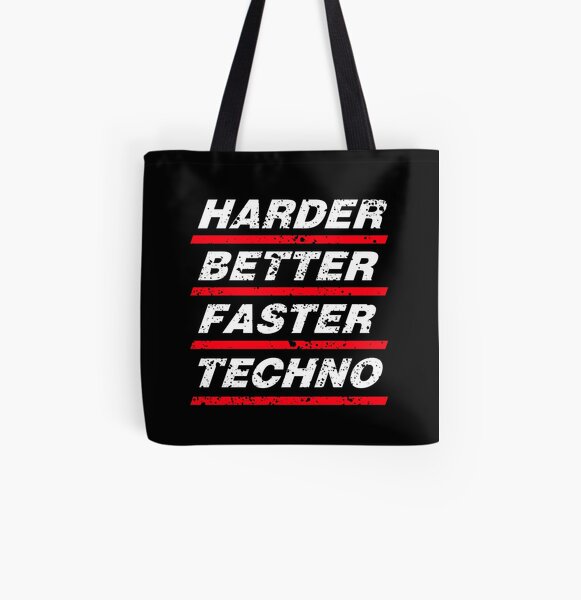 Harder Better Faster Techno #1 Allover-Print Tote Bag