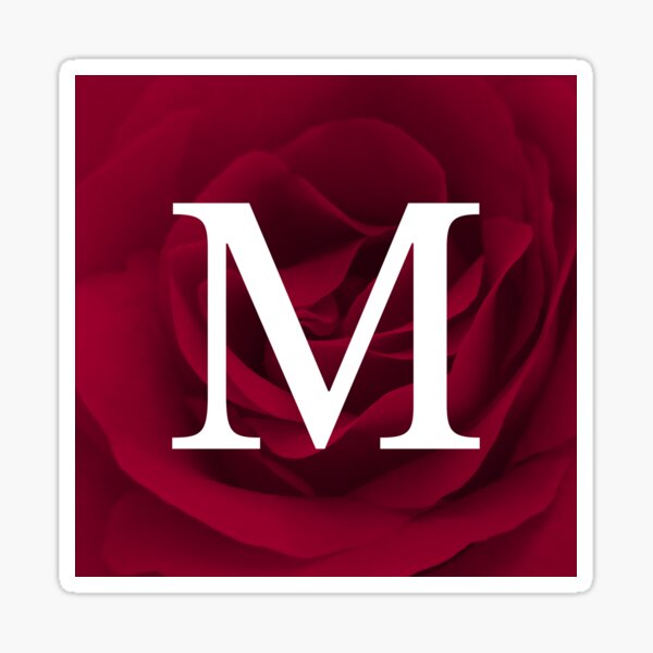 Artikel-Vorschau von Burgunder-Rosen-Monogramm M, designt und verkauft von rewstudio.