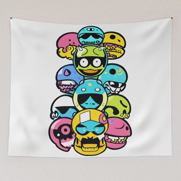 Item preview, alienlove 38 good mood lucky funny skull designed and sold by alienlove-8.