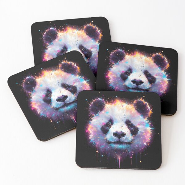 Item preview, Luminous Panda Constellations: Neon Nebula Dreams designed and sold by javaoverride.