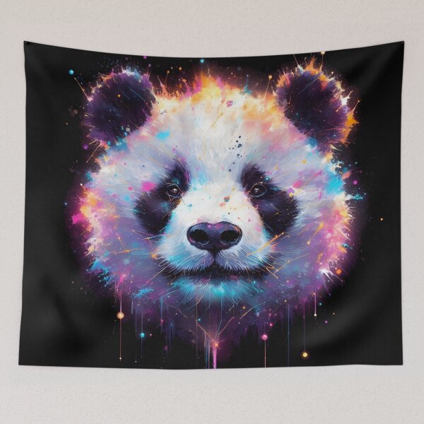 Item preview, Luminous Panda Constellations: Neon Nebula Dreams designed and sold by javaoverride.