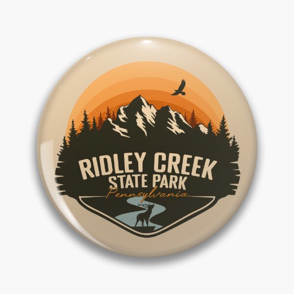 Item preview, Ridley Creek State Park Pennsylvania - PA Retro Vintage Sunset Badge designed and sold by mountainfad.