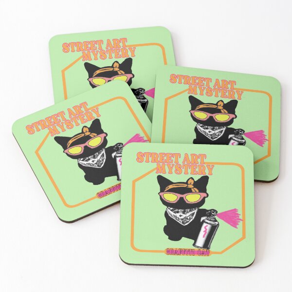 Item preview, Graffiti cat street art mystery designed and sold by Eolithic.