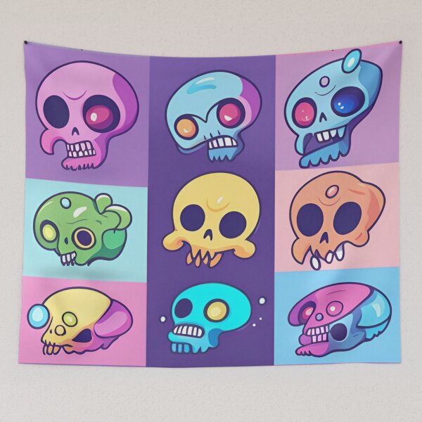 Item preview, alienlove 40 good mood lucky funny skull designed and sold by alienlove-8.