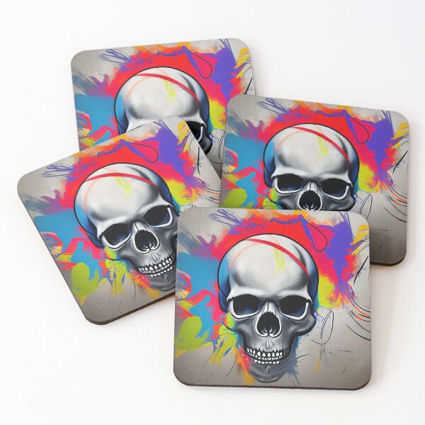Item preview, Colored skull designed and sold by Thompika.