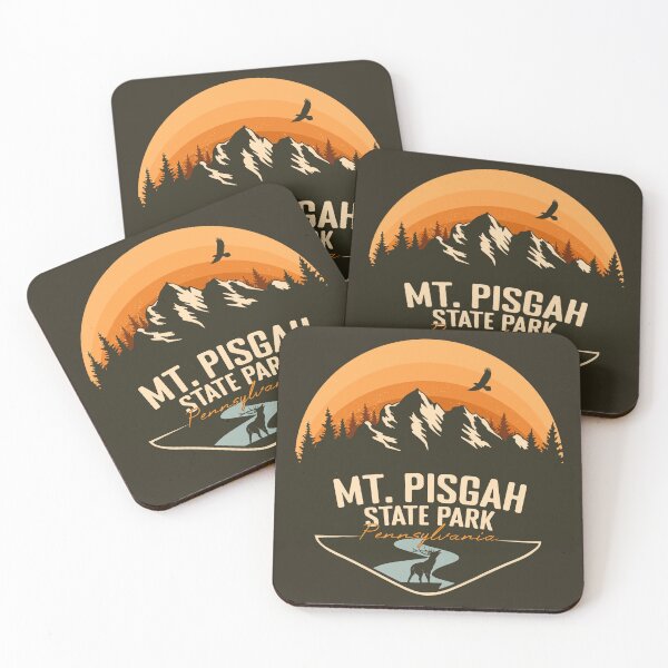 Item preview, Mt. Pisgah State Park Pennsylvania - PA Retro Vintage Sunset Badge designed and sold by mountainfad.