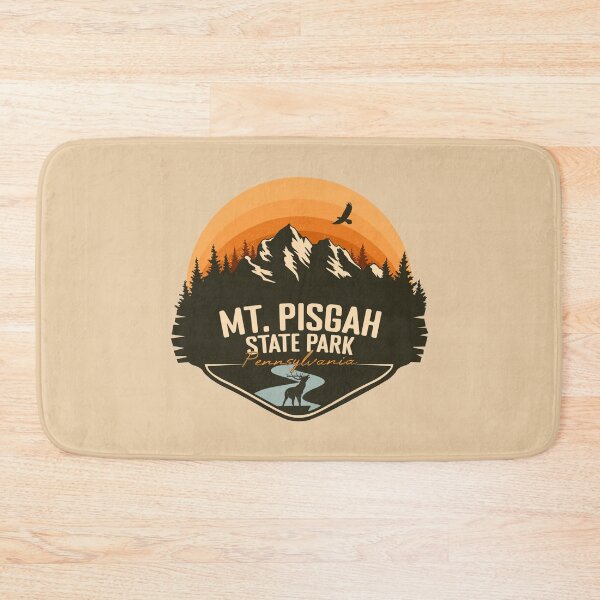 Item preview, Mt. Pisgah State Park Pennsylvania - PA Retro Vintage Sunset Badge designed and sold by mountainfad.