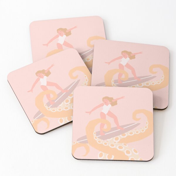 Item preview, Woman Surfing on Octopus Legs designed and sold by Shaka-Surf-Tees.
