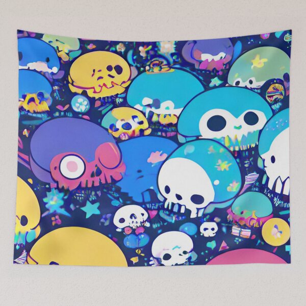 Item preview, alienlove 42 good mood lucky funny skull designed and sold by alienlove-8.