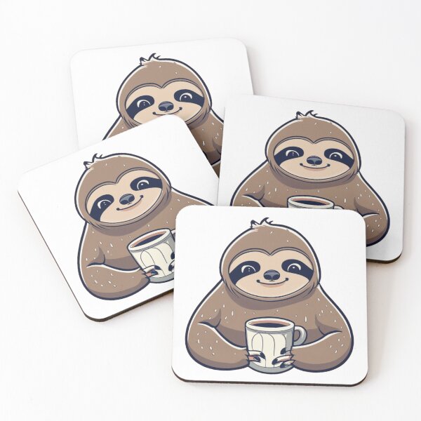 Item preview, Sloth drinking coffee designed and sold by PawelNature.