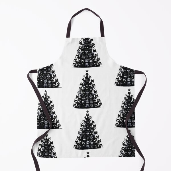 Item preview, Gothic Cat Pyramid Dark Festive Christmas Tree Illustration designed and sold by ElLocoMus.