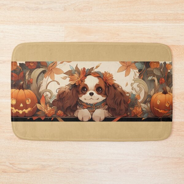Item preview, Cavalier King Charles Spaniel Halloween art designed and sold by PetsArt.