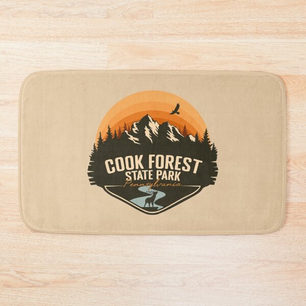Item preview, Cook Forest State Park Pennsylvania - PA Retro Vintage Sunset Badge designed and sold by mountainfad.