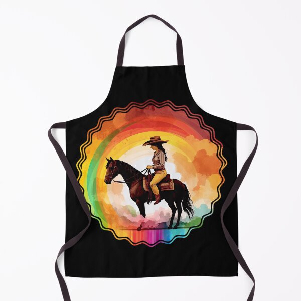 Item preview, Cowgirl Western design on a horse in the sunset designed and sold by WallGemsArt.