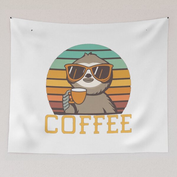 Item preview, Sloth drinking coffee designed and sold by PawelNature.