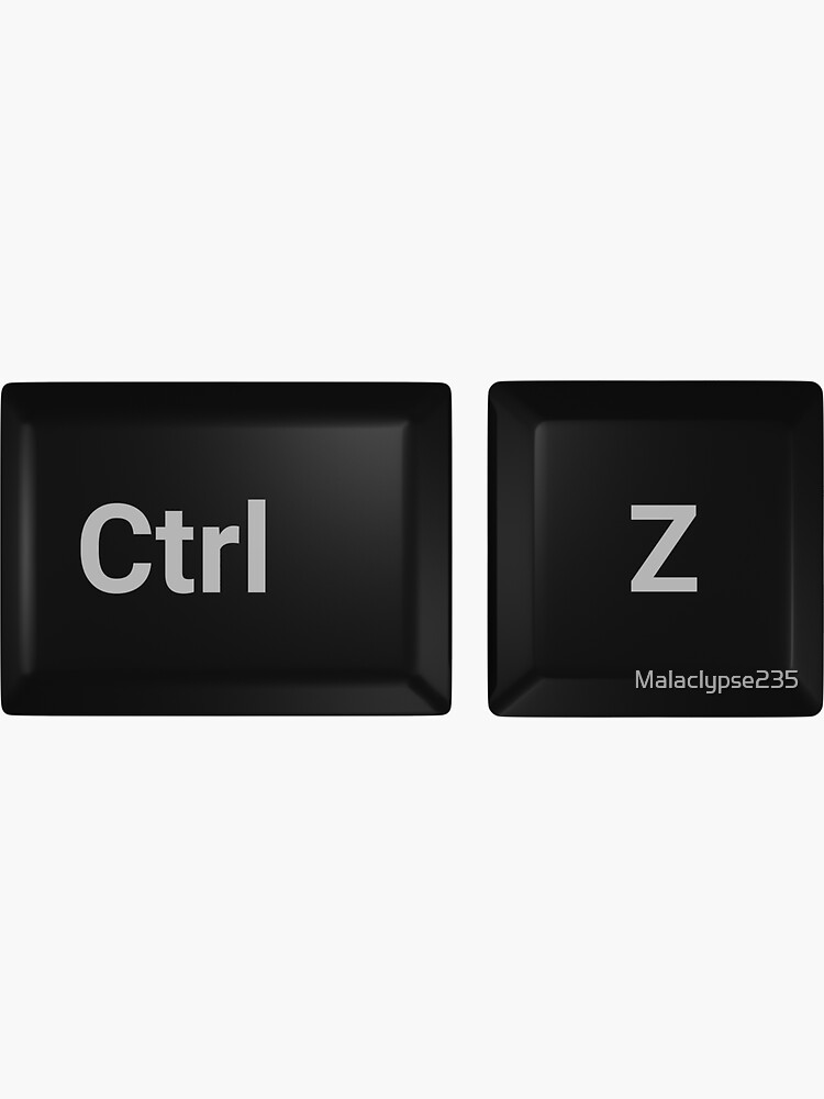 "Control Z Computer Keyboard Keys" Sticker by Malaclypse235 | Redbubble