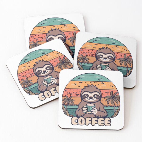 Item preview, Sloth drinking coffee designed and sold by PawelNature.