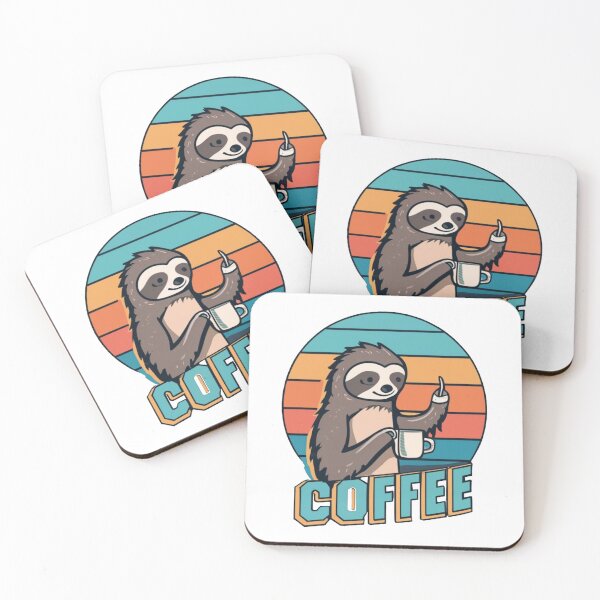 Item preview, Sloth drinking coffee designed and sold by PawelNature.
