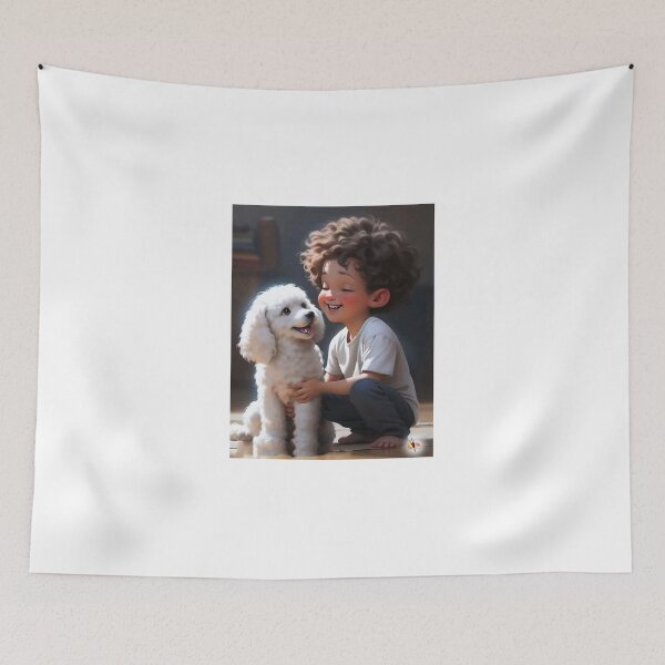 Item preview, Puppy Love: The Endearing Bond Between Little Girl and Furry Friend designed and sold by Ishwarbhaijoshi.