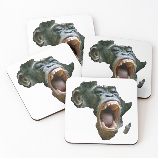 Item preview, Wild Chimpanzee in Mother Continent; Africa; designed and sold by StickerApe.