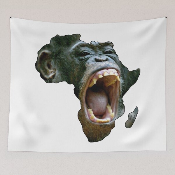 Item preview, Wild Chimpanzee in Mother Continent; Africa; designed and sold by StickerApe.