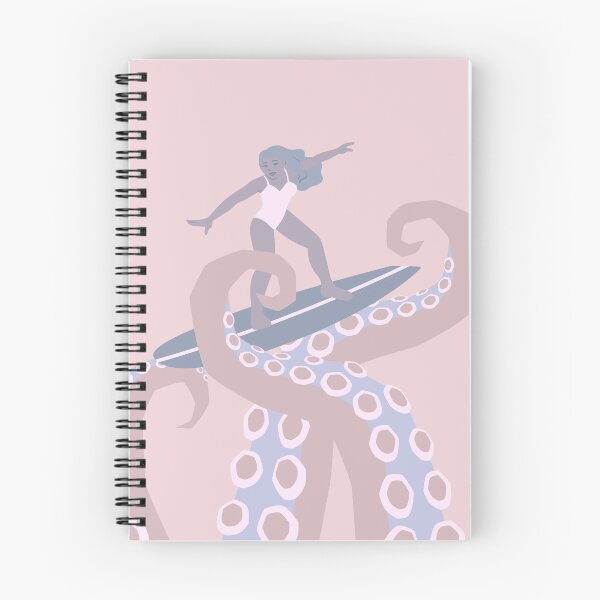 Item preview, Woman Surfing on Octopus Legs Ocean Vibes designed and sold by Shaka-Surf-Tees.