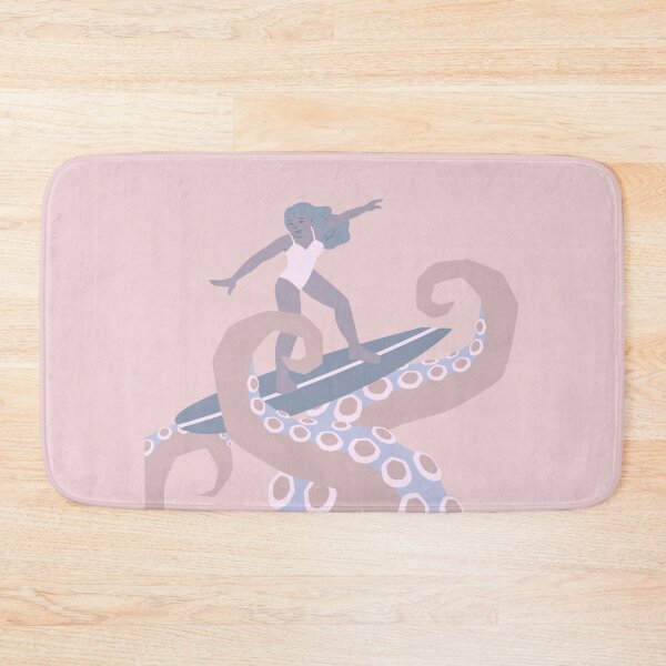 Item preview, Woman Surfing on Octopus Legs Ocean Vibes designed and sold by Shaka-Surf-Tees.