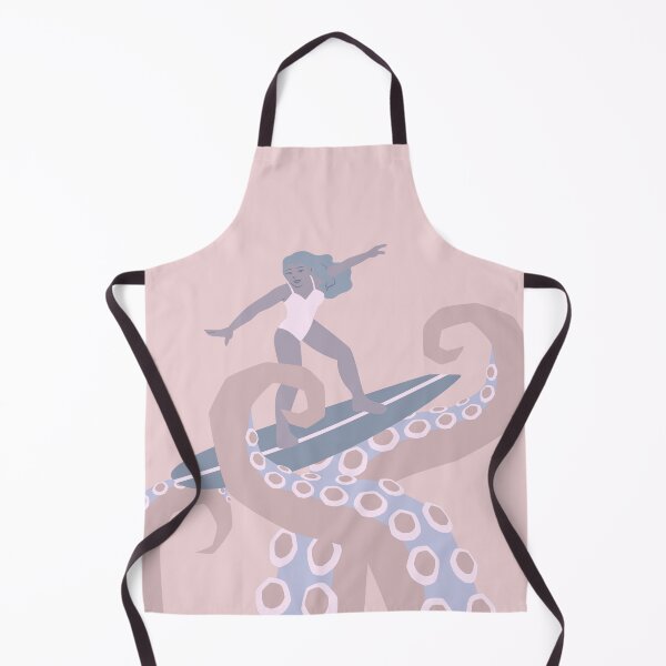 Item preview, Woman Surfing on Octopus Legs Ocean Vibes designed and sold by Shaka-Surf-Tees.