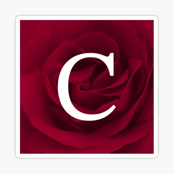 Artikel-Vorschau von Burgunder-Rosen-Monogramm C, designt und verkauft von rewstudio.