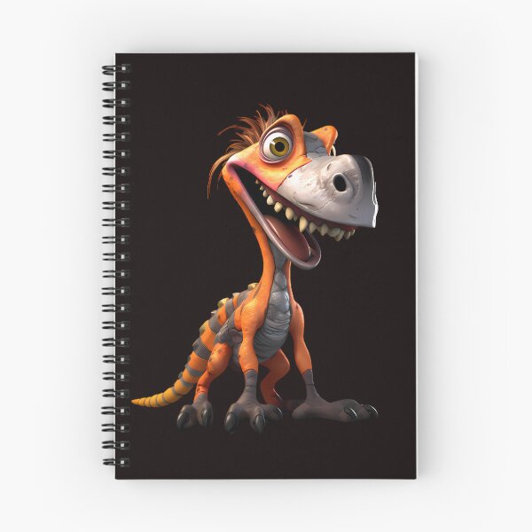 Item preview, Happy Dinosaur Velociraptor Clipart 3D Cartoon designed and sold by Lumora.Studio.