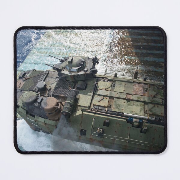 Item preview, STK109037M-An amphibious assault vehicle departs the well deck of USS Germantown. designed and sold by StocktrekImages.