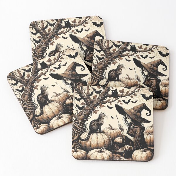 Item preview, Witch, Cats and Autumnal Magic designed and sold by PictorialWhimsy.