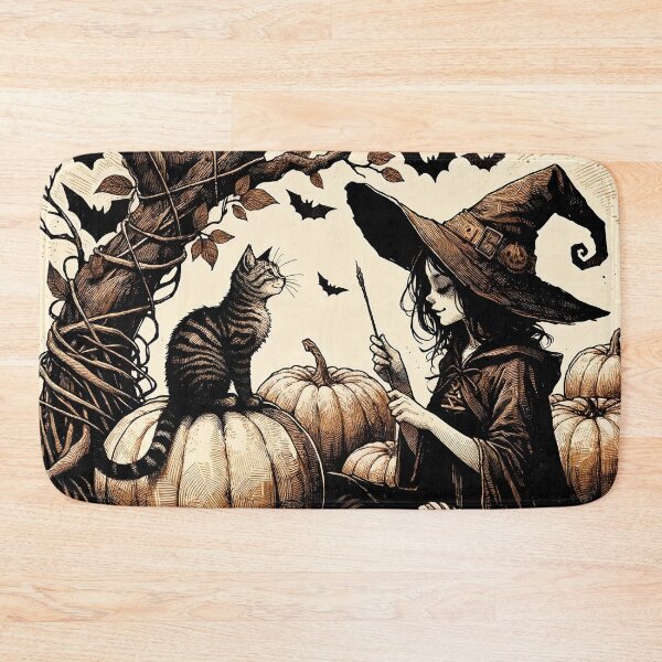 Item preview, Witch, Cats and Autumnal Magic designed and sold by PictorialWhimsy.