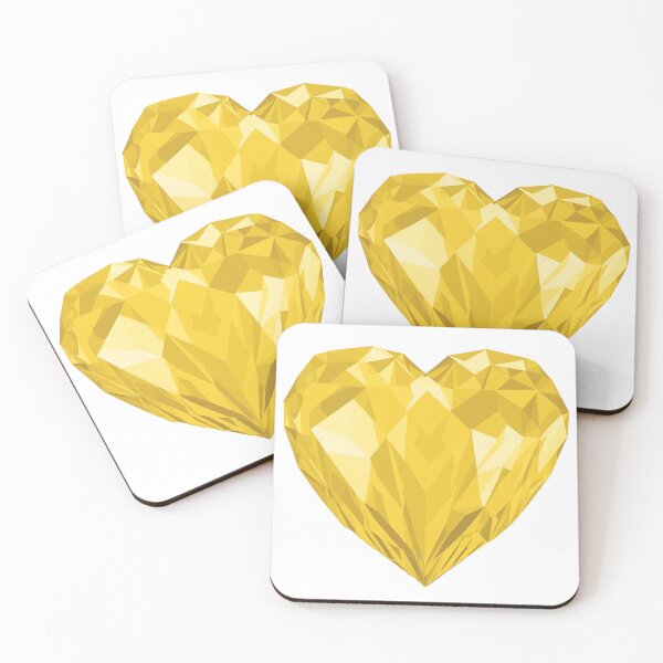 Item preview, Glossy yellow diamond heart designed and sold by MamikonarsRB.